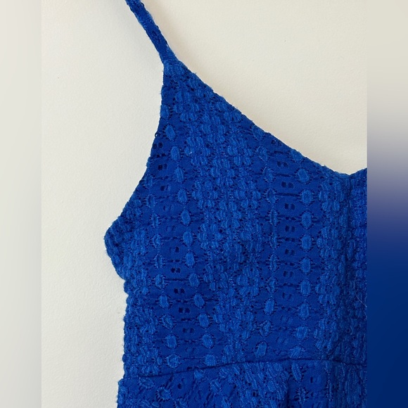 Garage Peplum Blue Top - Picture 2 of 4